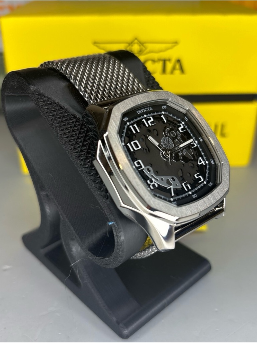 Invicta Diablo Black and Silver Skeleton Dial Men's Watch - Picture 5 of 8